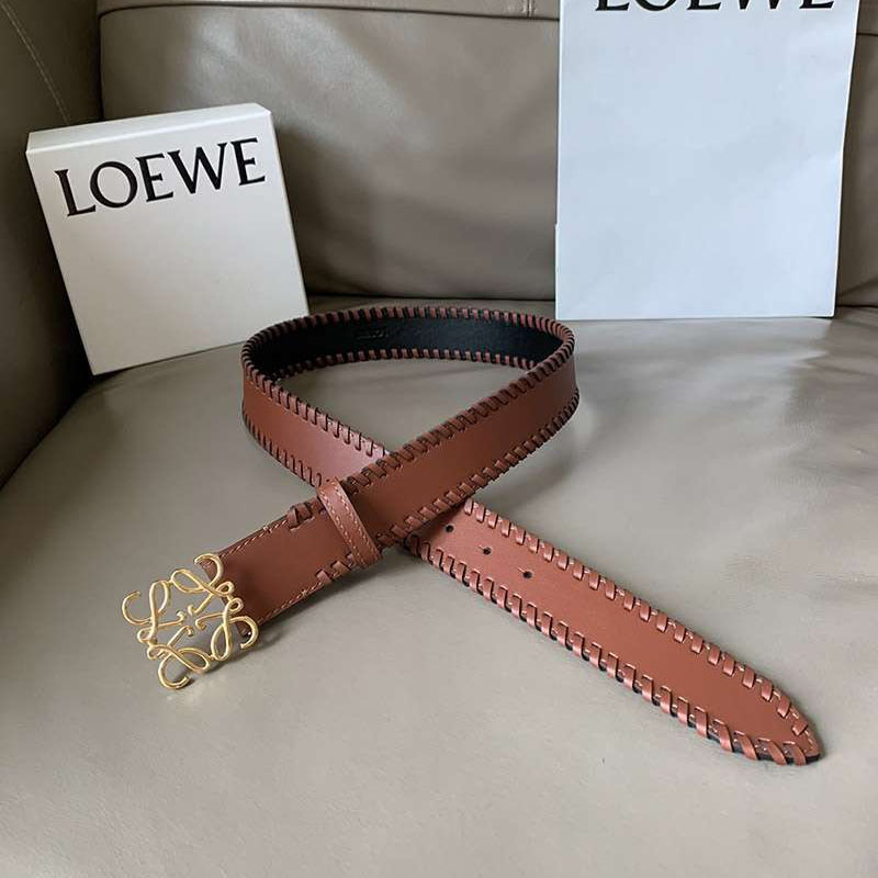 [LOEWE] Braided Anagram Belt Replica 4.0cm lox56334