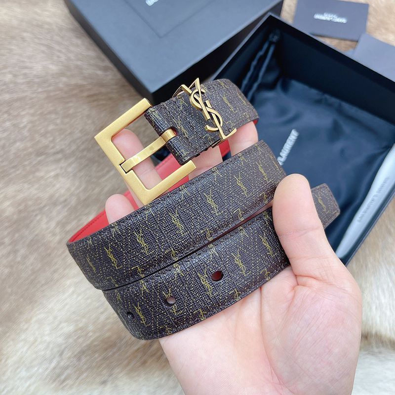 Sure to sell out Saint Laurent Monogram Narrow Belt 30mm Replica Sas45780