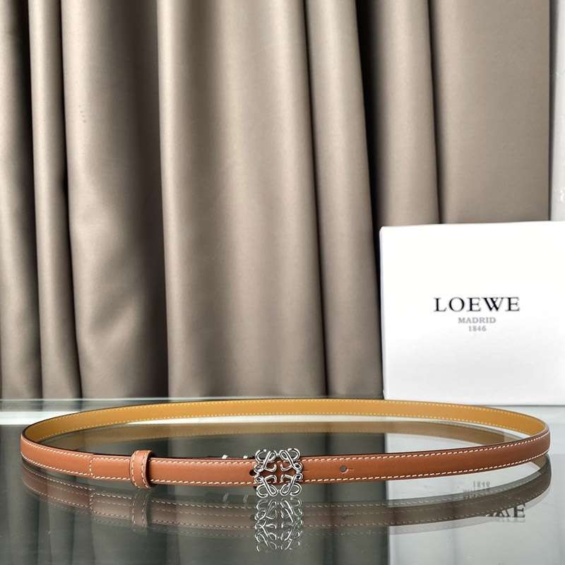 Popular and cute [LOEWE] calf leather anagram belt replica 1.5 cm lot16388