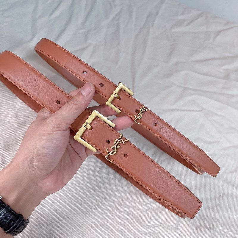 Battle for Saint Laurent Replica Monogram Narrow Belt 20/30mm Sau77545