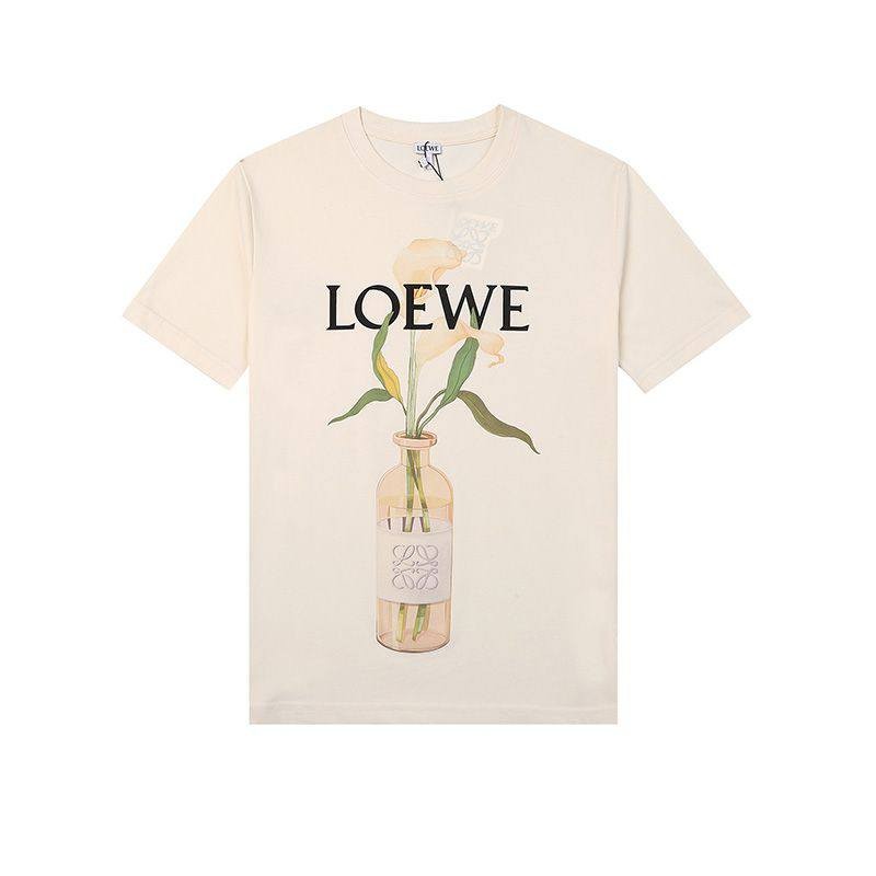 Rare color Loewe T-shirt replica Anagram Brooch print short sleeve loa31475