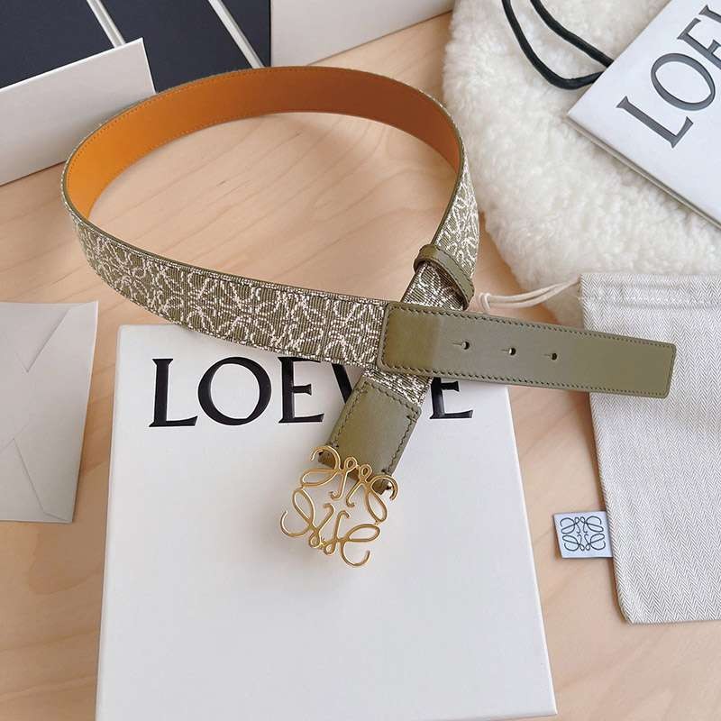 Stylish? [Loewe] Braided Anagram Belt Fake 4.0cm loa79783