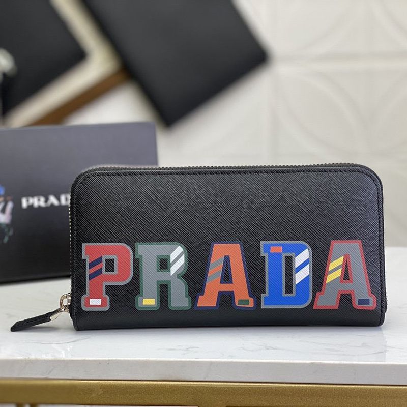 No.1 Popular Prada Wallet Replica Round Zipper Long Wallet puj10021