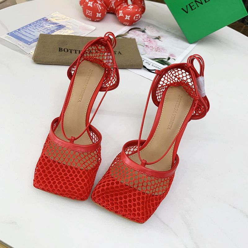 Free shipping Bottega Veneta replica stretch sandals 9cm lambskin boq84285