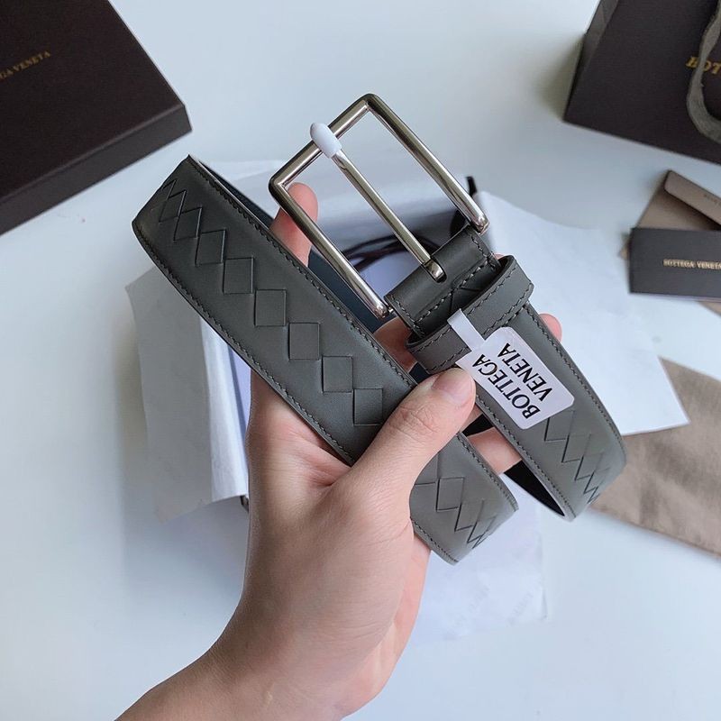 Sold out Bottega Veneta Intrecciato Leather Belt 35mm Replica bos75164
