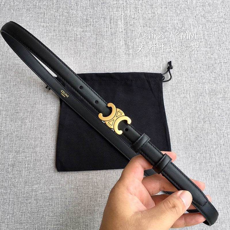 ☆Super popular☆ [Celine] Small Mylon Triomphe Belt Replica Calfskin Cey60554