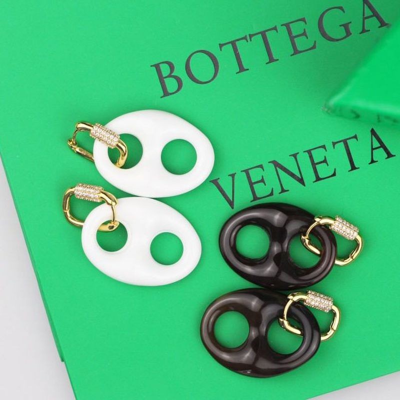 Super Hot Topic! [Bottega Veneta] Silver & Enamel Earrings Replica 2 Colors boi14852