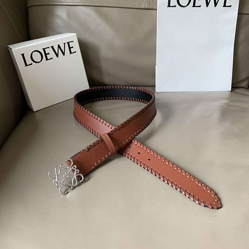Rare color [Popular item] [Loewe] Braided Anagram Belt Replica Grade N 4.0cm lob38585