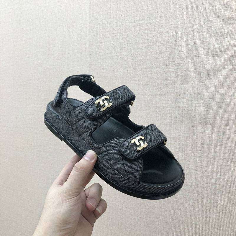21-22AW Chanel knit sandals replica shu08312