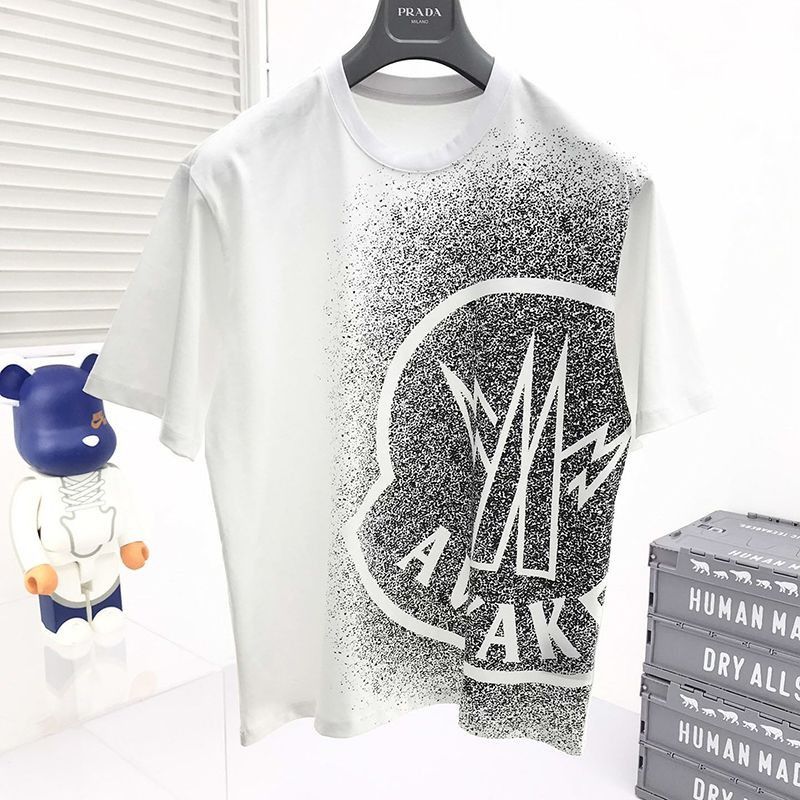 Spring/Summer New Arrivals ◆ Moncler ◆ Black Logo Cotton T-Shirt Copy moy21933