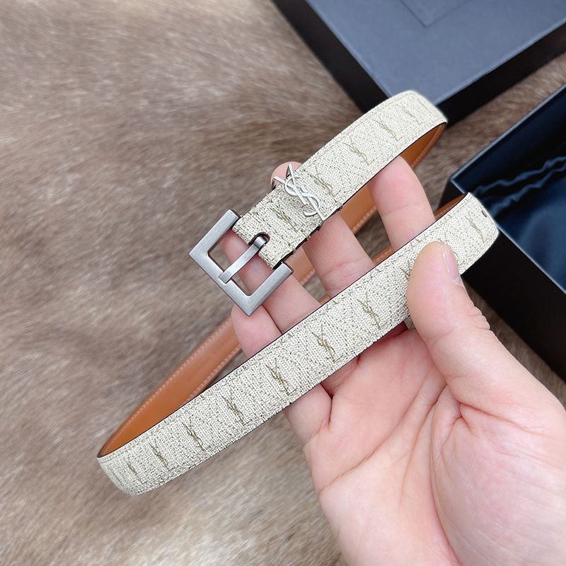 Very popular!! New color Saint Laurent Monogram narrow belt replica 20mm Sap43870