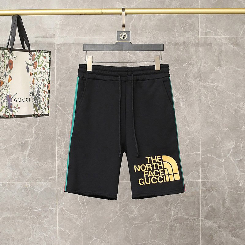 The North Face x Gucci web print copy ivory cotton shorts Noc84852