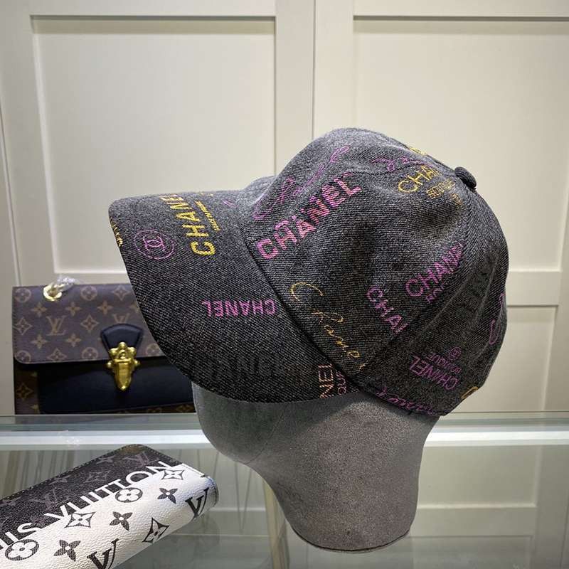 Love at first sight? Fake Chanel cap denim black shi29626