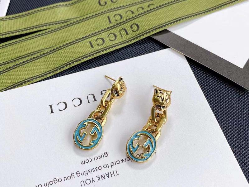 Cumulative sales total No. 1! Gucci Gold Animal Earrings Replica gub58723