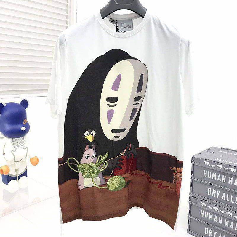 Battle [Loewe] No-Face Replica Oversized Cotton T-Shirt loz95351