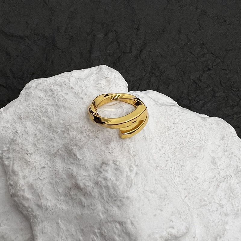 Cumulative sales total No. 1! Fake Bottega Veneta Ring Twist 18K Yellow Gold Gift boh39059
