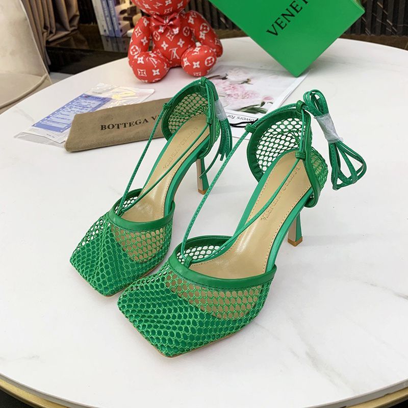 Rare Bottega Veneta stretch sandals replica 9cm lambskin bom63564