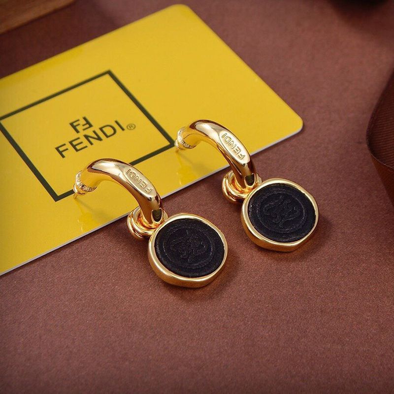 ★Japan!! Popular! Fendi Karligraphy Earrings Replica fea42215