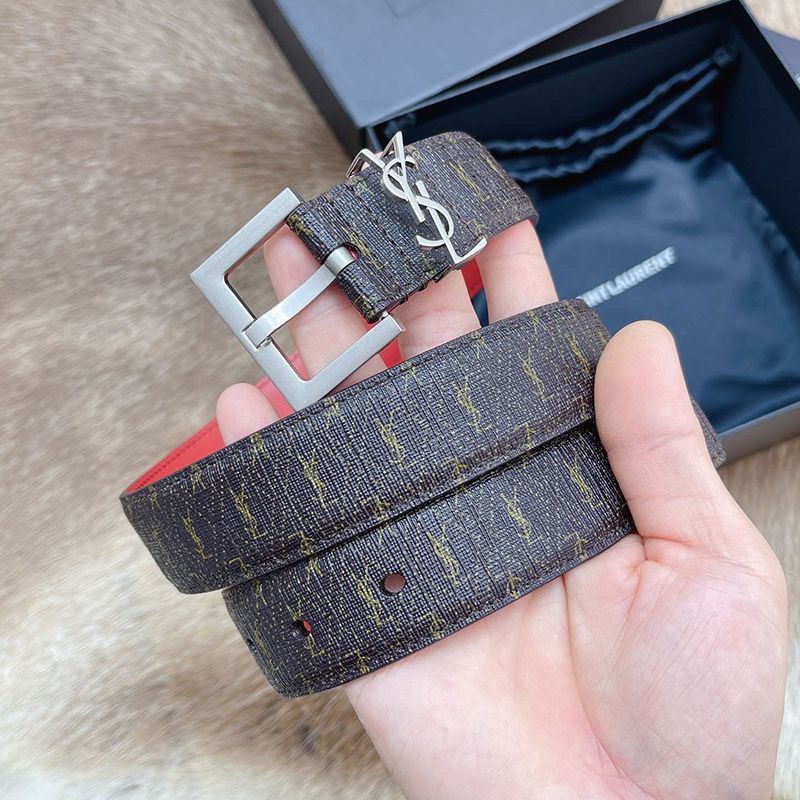 ☆Super popular☆Saint Laurent Monogram Narrow Belt 30mm Replica Sat05945
