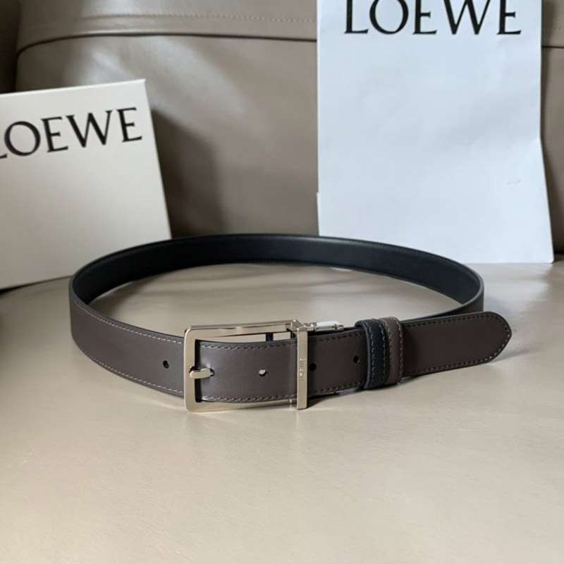 [LOEWE] Calf leather anagram buckle reversible belt, shipping included loo43892