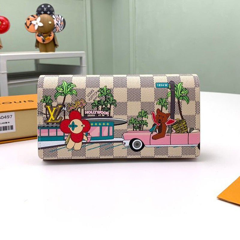 [Not available in Japan] Louis Vuitton Vivienne Portefeuille Sarah Long Wallet Replica N60497