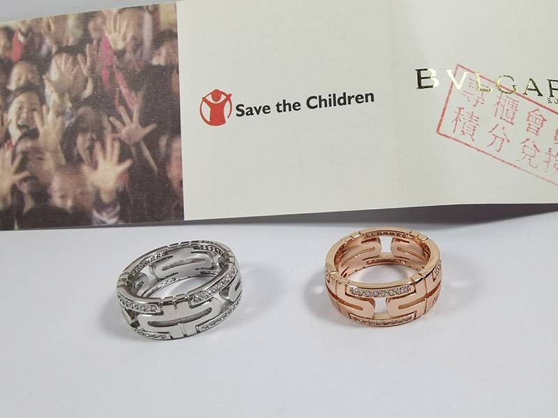 Classic beautiful Bulgari diamond 18K gold ring replica grade N Buf75119