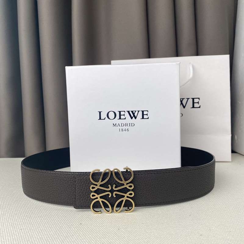 High quality??? [LOEWE] Calf leather anagram buckle reversible belt log74168