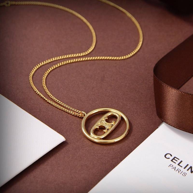 Extremely rare! Replica Celine Maillon Triomphe Bold Necklace Ceb29926