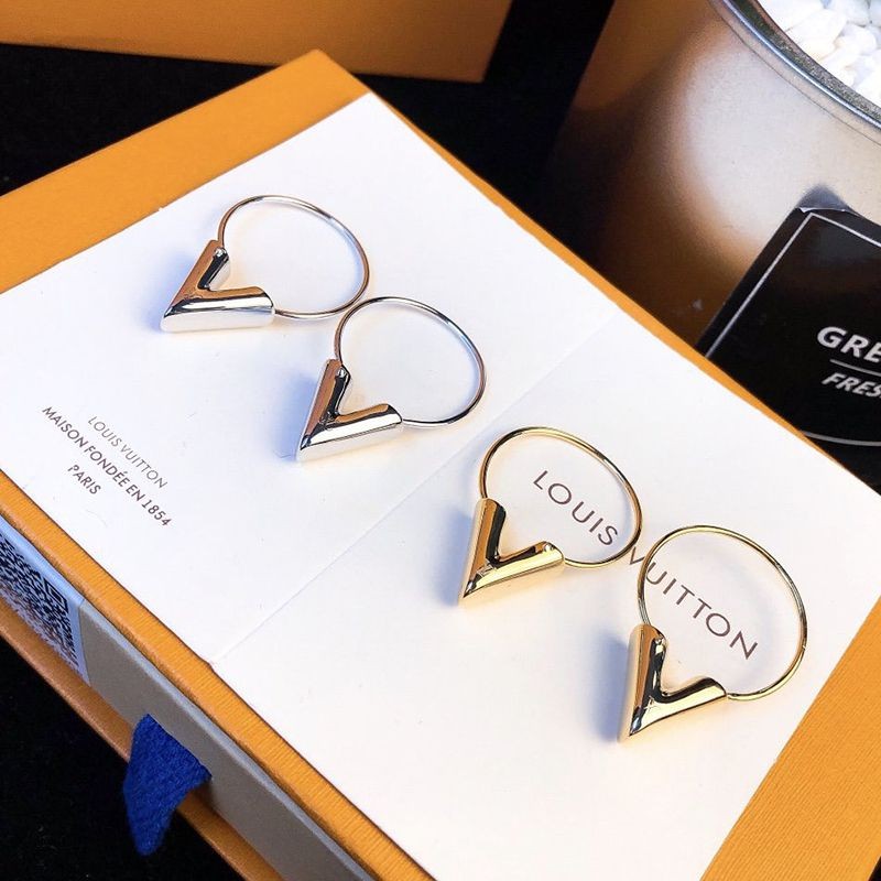 Spring/Summer New Arrivals [Louis Vuitton Earrings Replica] Boucle D'oreille?Nanogram LV 2 Colors vuj08071