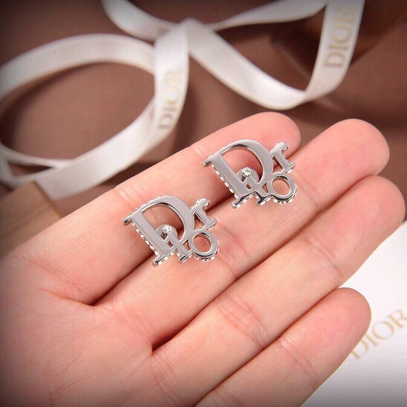No.1 Popular Dior Earrings Copy Diamond White Gold DEH99871