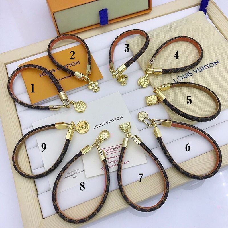 Rare Louis Vuitton Monogram Canvas Bracelet Replica Gift 9 Colors M6788E