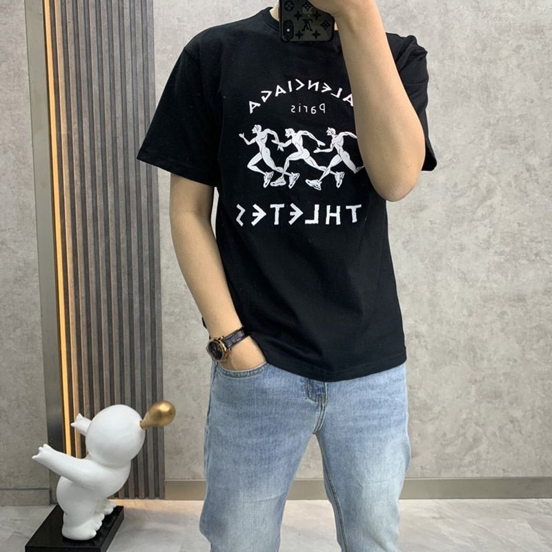 Balenciaga Athlete T-shirt Replica Black bay32751 Balenciaga Athlete T-shirt Replica Black bay32751