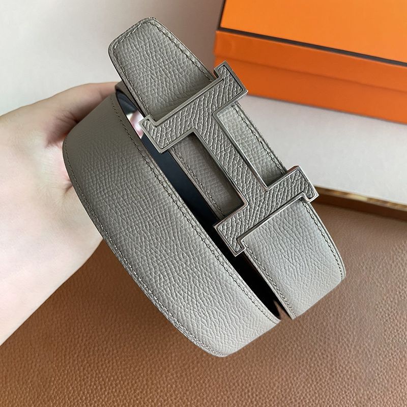 Not available in Japan ★ Hermes ★ Silver Ancre H 35mm reversible belt copy ery95865