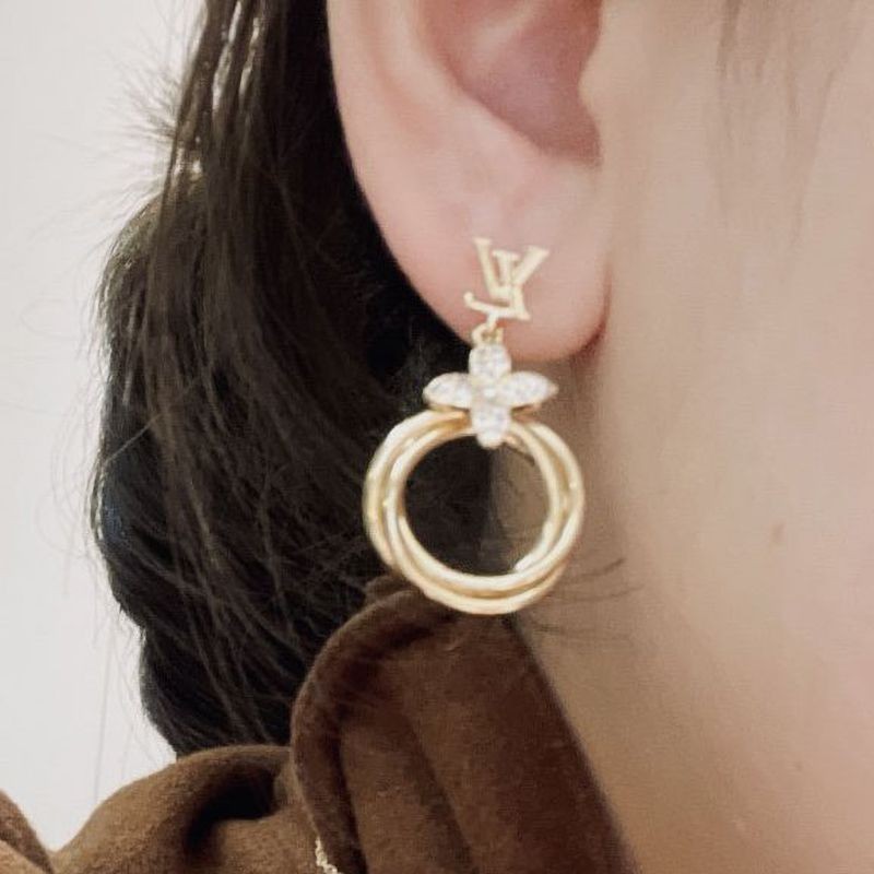 Free shipping Louis Vuitton replica earrings boucles d'oreilles nanogram LV vua15956