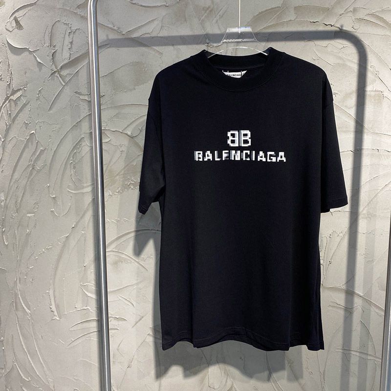 22AW Balenciaga BB PIXEL Replica Medium Fit T-shirt bai08402