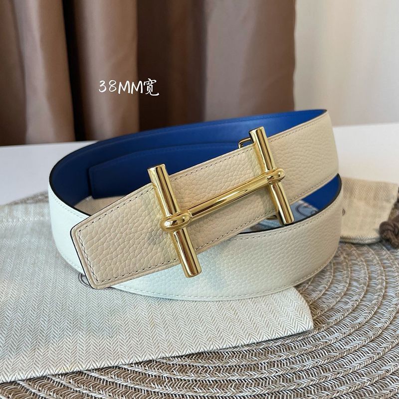 21-22AW Rare ★ Hermes ★ Silver Ankle H 38mm Reversible Belt Copy eri02489