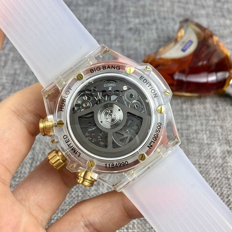 Sure to sell out: Fake Hublot Big Bang watch in transparent case, limited production of 500 pieces hub51282