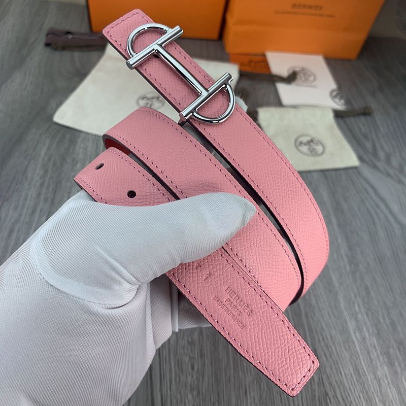 Extremely rare! Hermes belt buckle "Gamma" & reversible belt fake 24mm ers35752