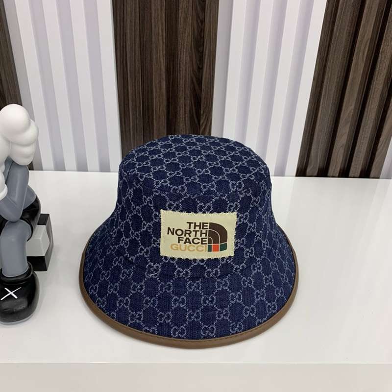 Very popular: Gucci North Face fake GG canvas fedora baguette hat gur45460