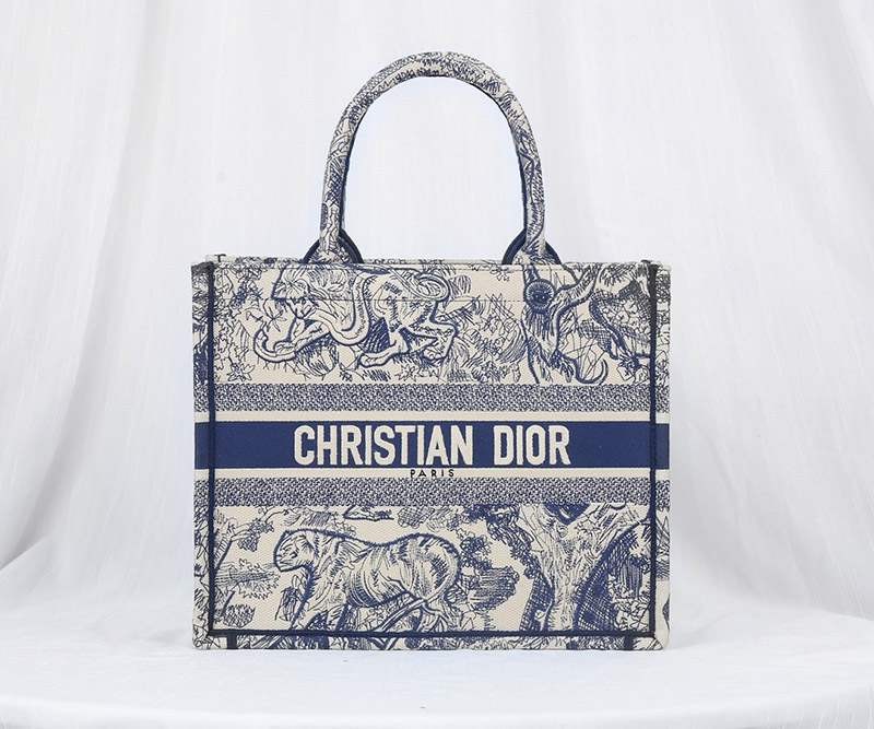 Best Price Guarantee Dior Book Tote Bag Replica Toile de Jouy Embroidery M1296ZTDT_M808