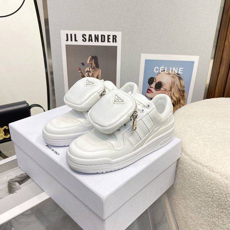 Classic black x Adidas replica collaboration low-top sneakers with Re-Nylon logo puj78266