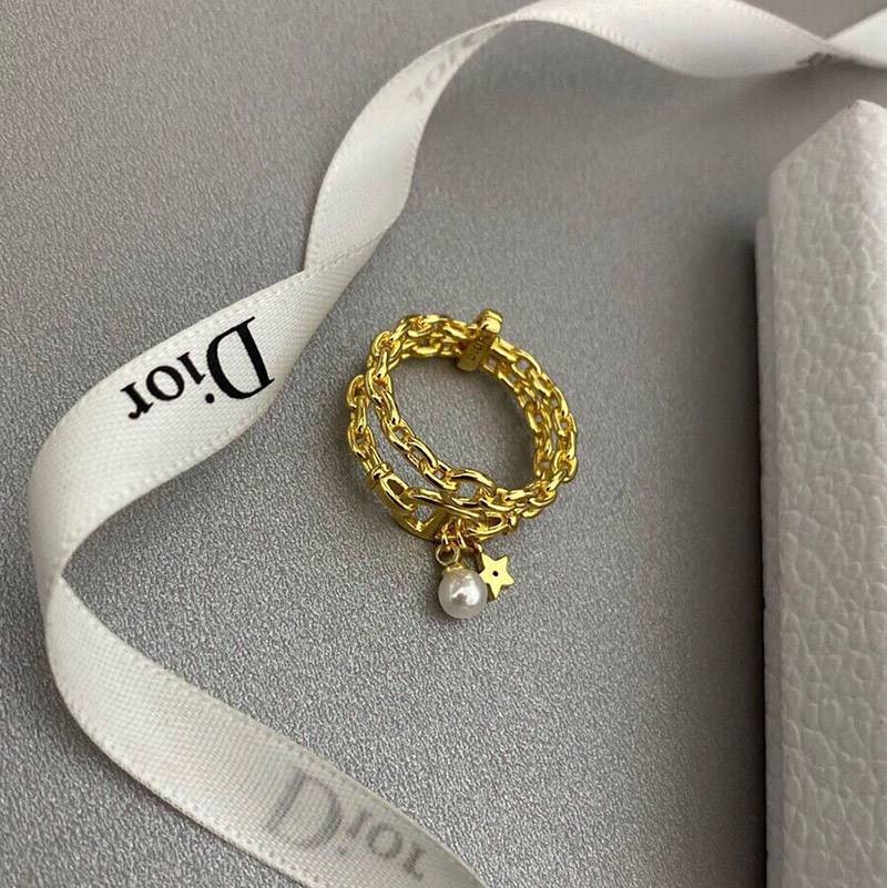 Classic Dior CLAIR D LUNE ring replica metal & resin pearl dec25785