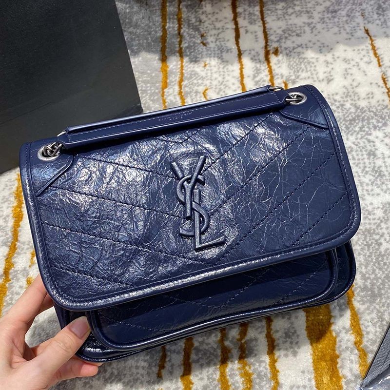 Very popular! Saint Laurent Niki Baby Replica Crinkle Vintage Leather Sai03818