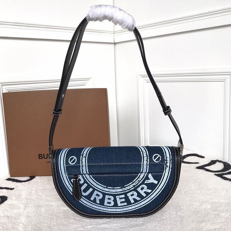 Competitive New Burberry Copy Graphic Denim & Leather Olympia Bag BAQ90761