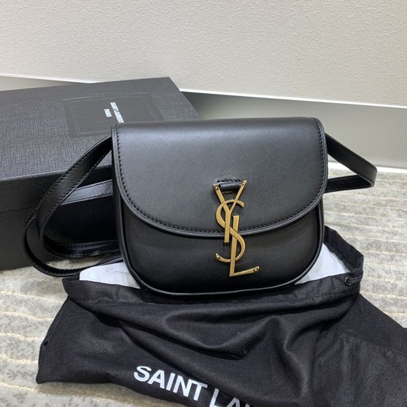 21AW New Saint Laurent Shoulder Bag Replica Logo Black Leather Sab26796