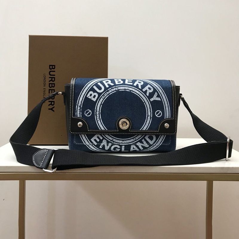 Burberry Logo Graphic Denim Note Crossbody Bag Replica 80397521