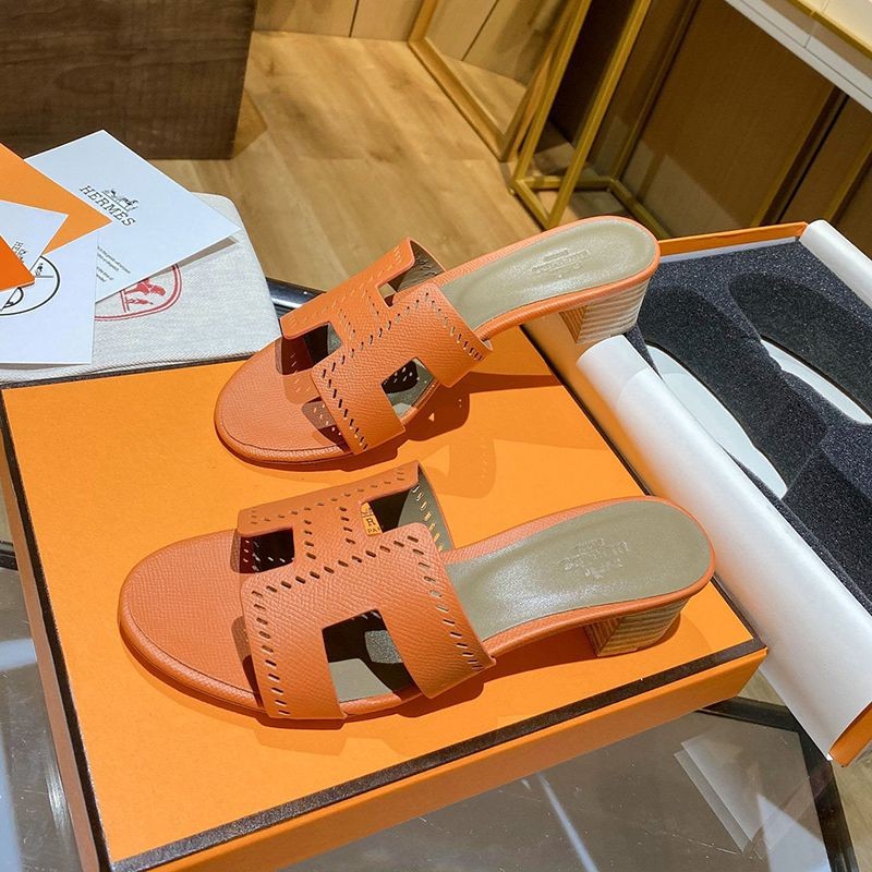 Rare Hermes Oran Flat Sandals Replica Shoes Mules eru19151
