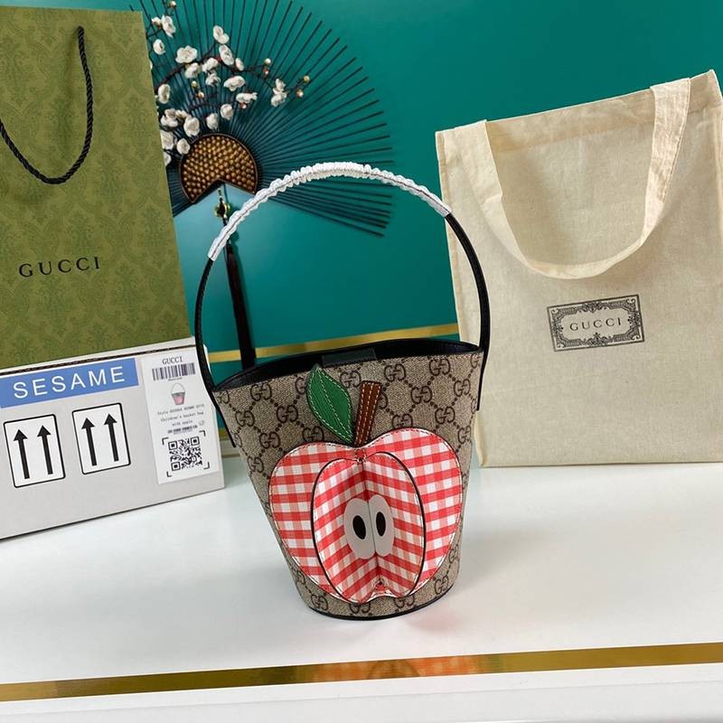 Love at first sight? Gucci bucket bag replica for children, Apple, also suitable for adults guk22291