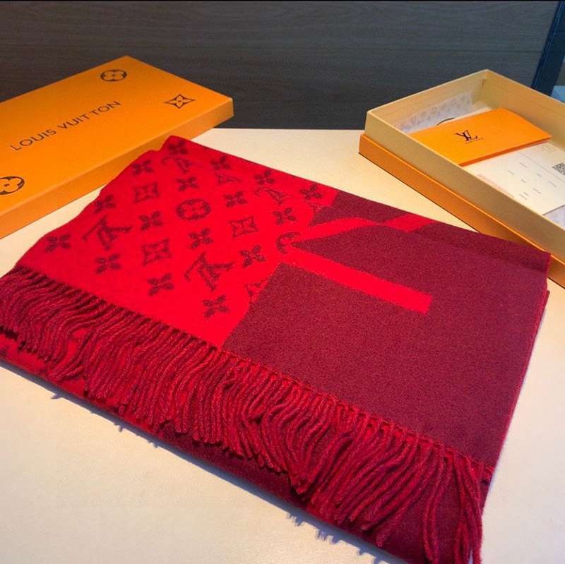 Cute [New!] Louis Vuitton Monogram Split Scarf M76018