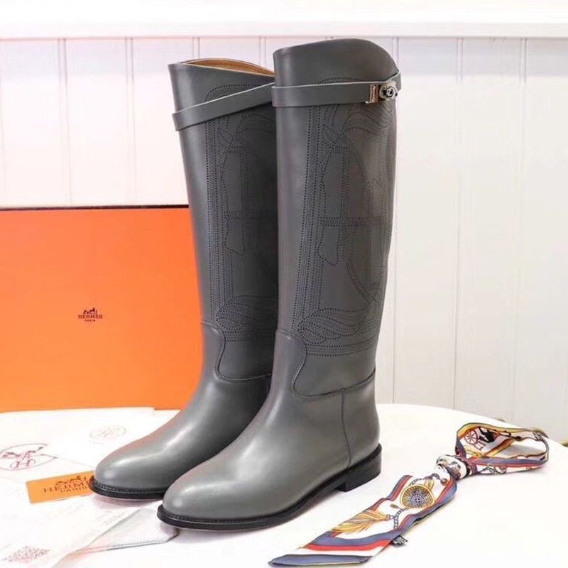 New Hermes Long Boots Copy Stitching Horse Tack Shoes Kelly erq22170